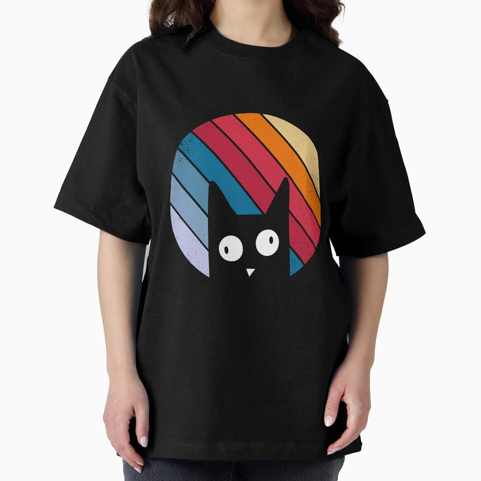 Funny Retro Black Cat Mom Cat Lovers Gift by Open  Space
