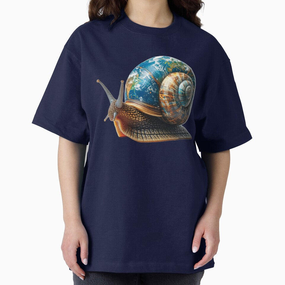 Snail with a shell textured like the Earth! by Alan-David