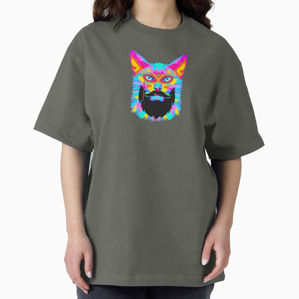 Funny cat with a beard by mahmoudfarrag