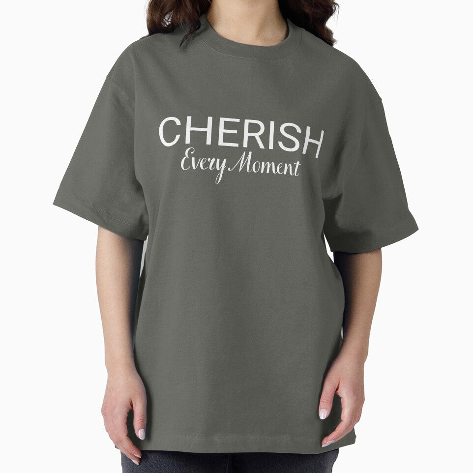Cherish Every Moment – Inspirational Quote Minimalist Typography by Uceepeace
