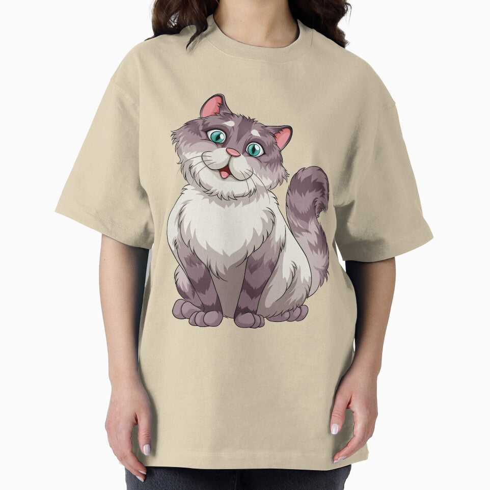 Funny Cat Pattern, Cute Cat Sweatshirt, by Ristinga
