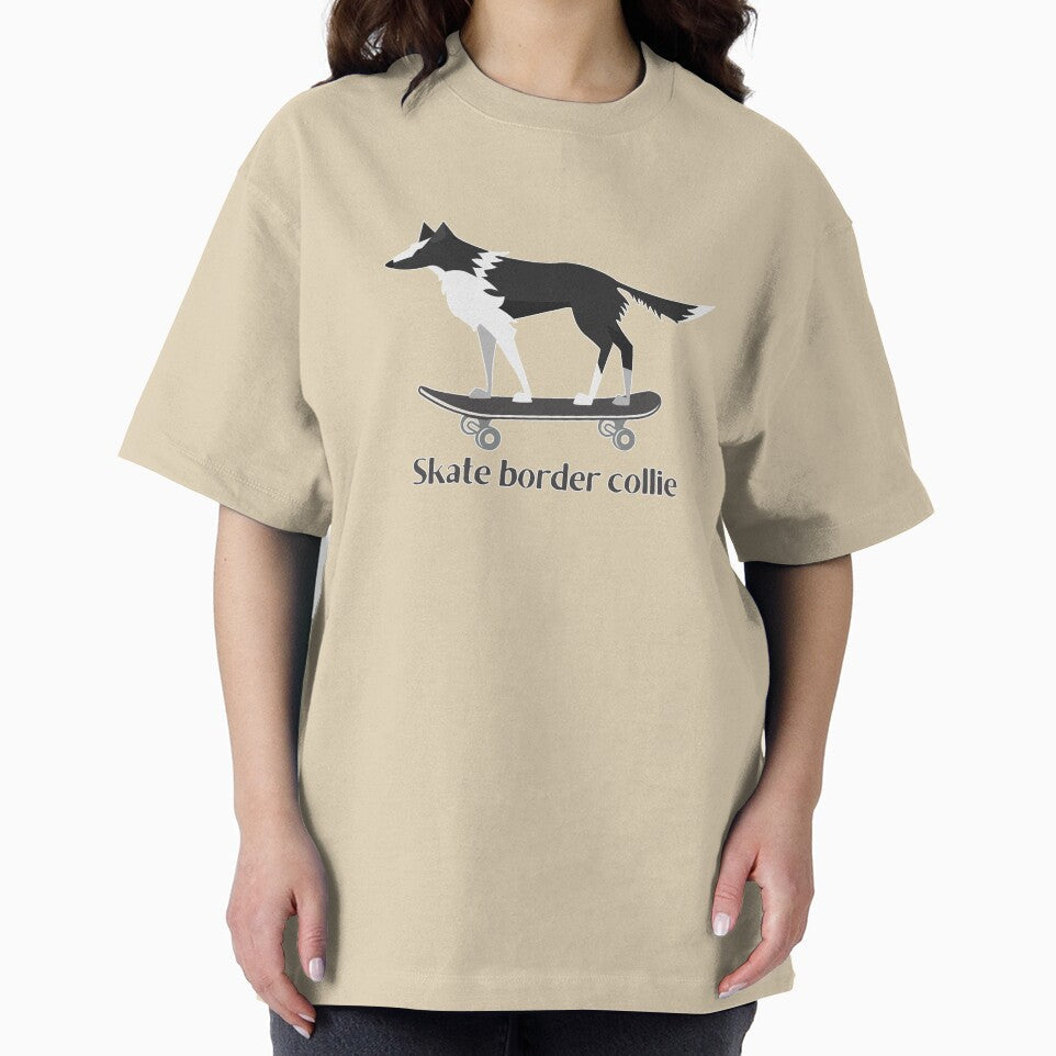 Skate Border collie pun Dog lover by LynHebb