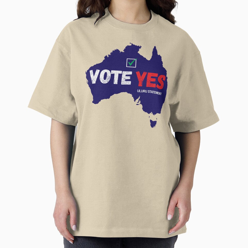 Vote Yes - Uluru Statement on Australia Map- Graphic design by PrintChics