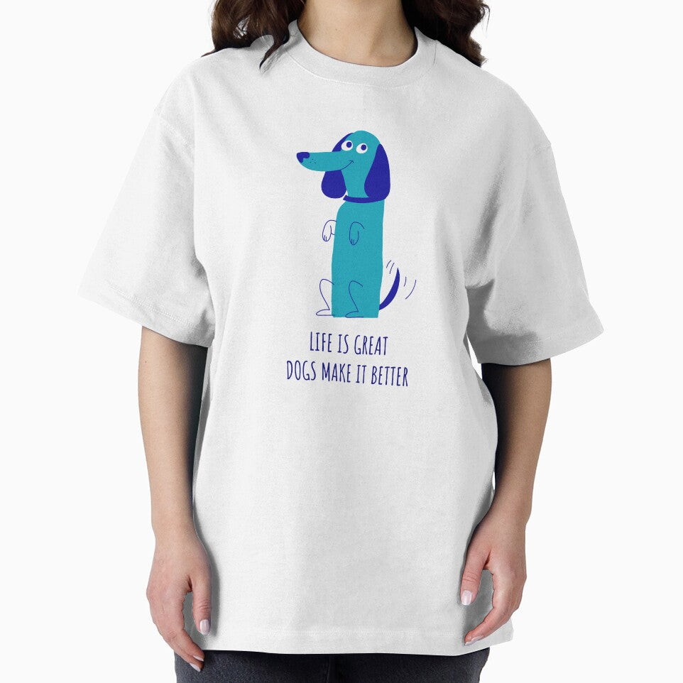Life Is Great, Dogs Make It Better Cute Dog by Harmonick-Tees