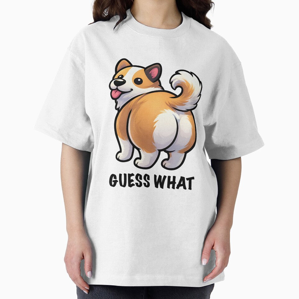 Guess What? Funny Corgi Butt Dog Illustration by Senkov