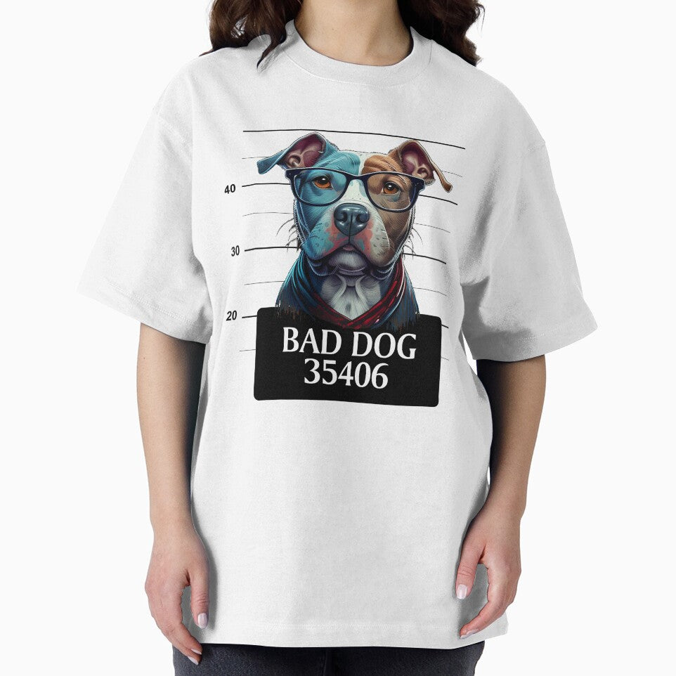 Dog BAD DOG with glasses funny cute decorative pitbull for dog lovers by RSDESIGNSteam