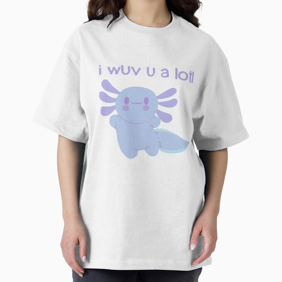 I wuv you a lotl - Cute Axolotl - I love you by EvergreenRevolt