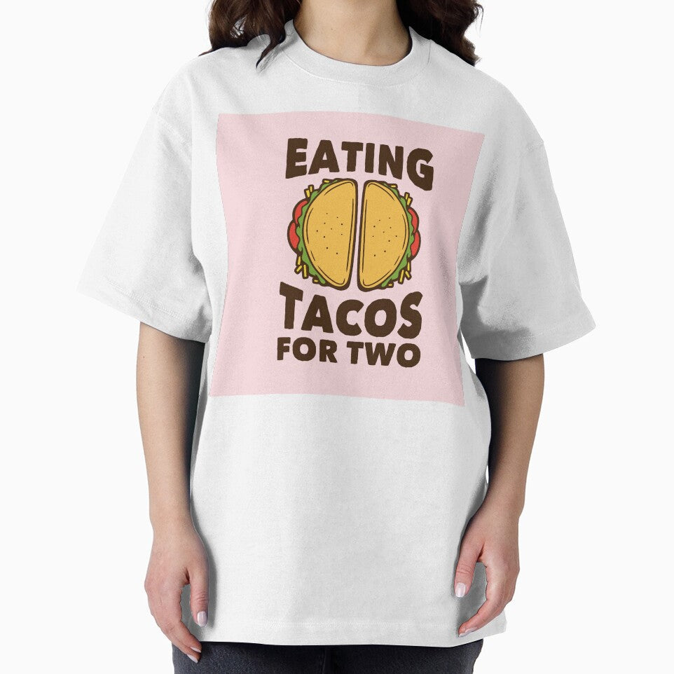 Vintage Slogan Typography Eating Tacos Two by Peekonet