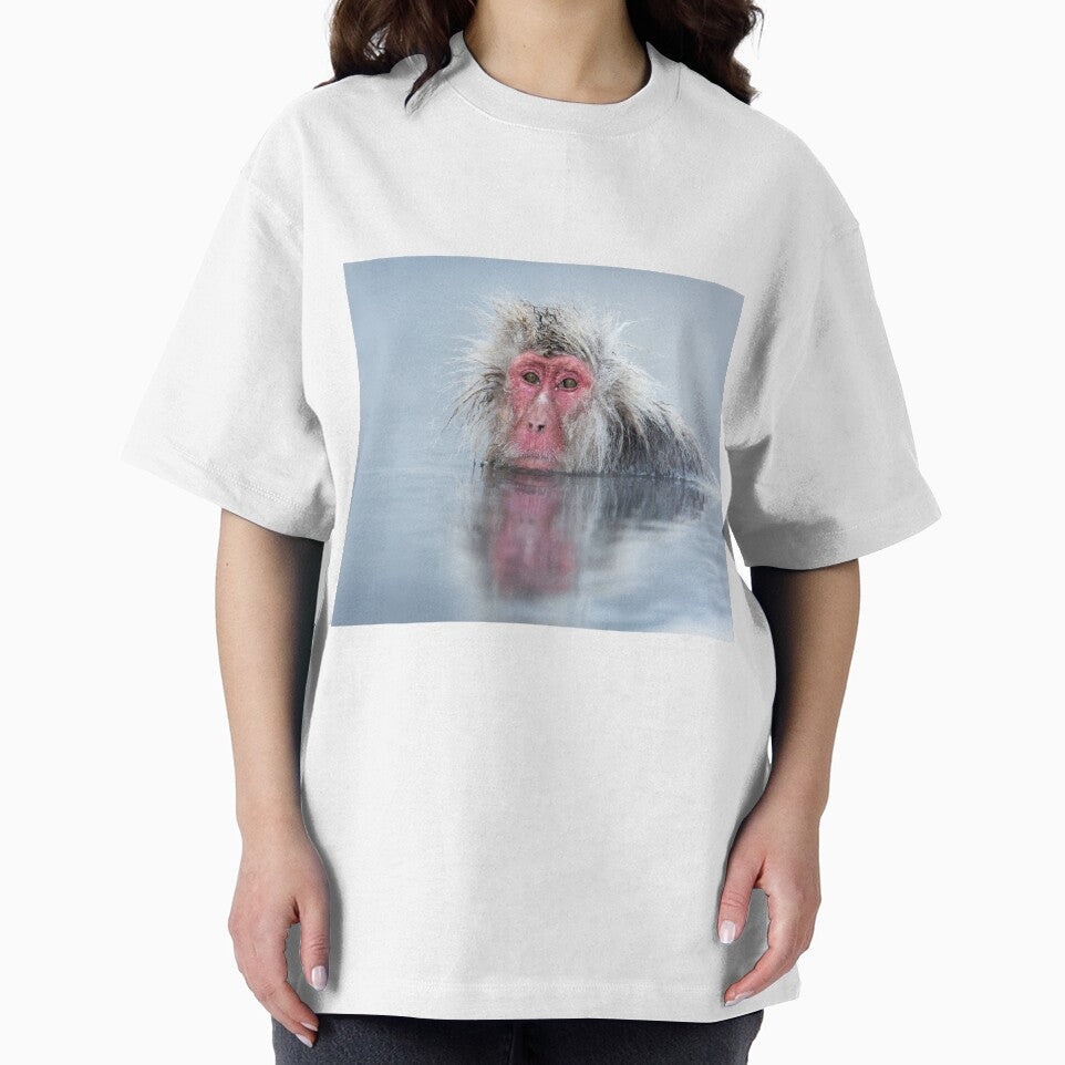 Wildlife Portrait - Snow Monkey Reflection (Japan) by Kellie Netherwood