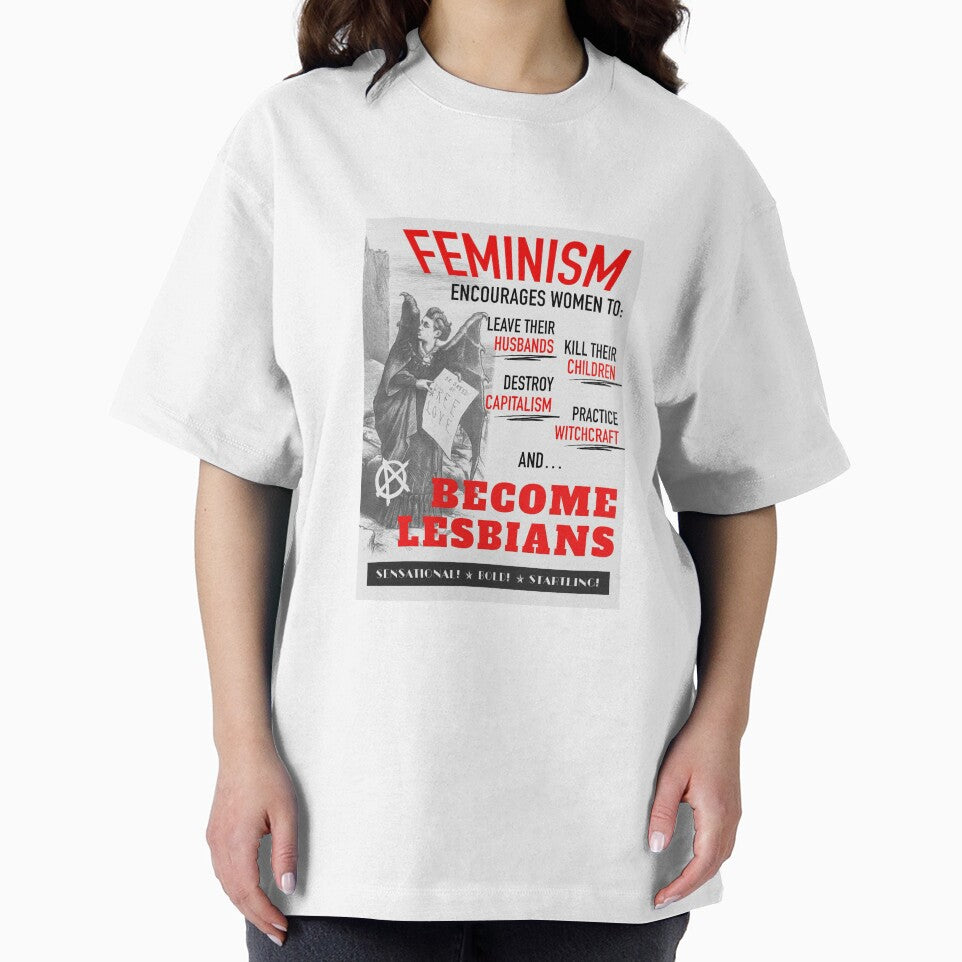 Feminism Encourages Women (Satire Propaganda Feminist Poster) by cadyanndouglas