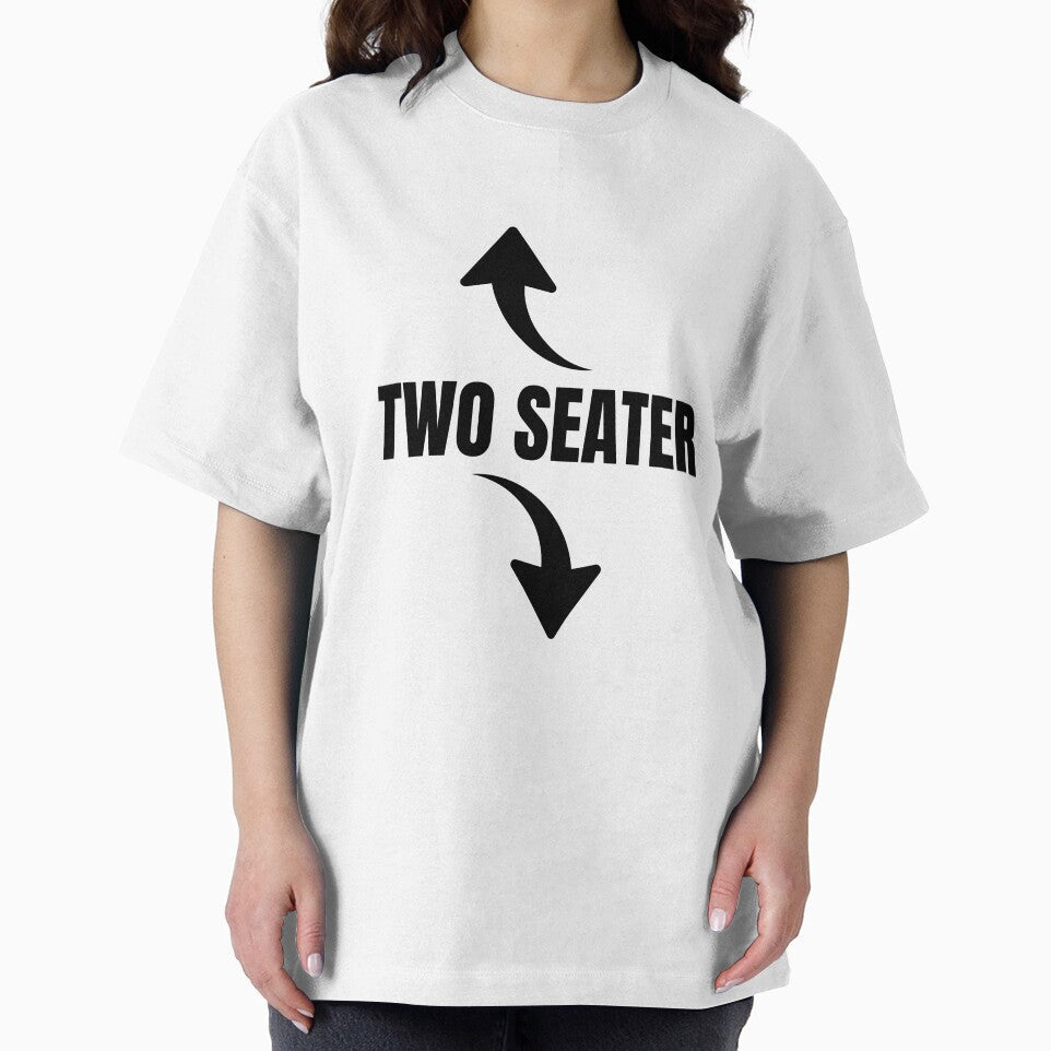 Two Seater Funny Arrow Typography | Subtle Innuendo Design by OURART15