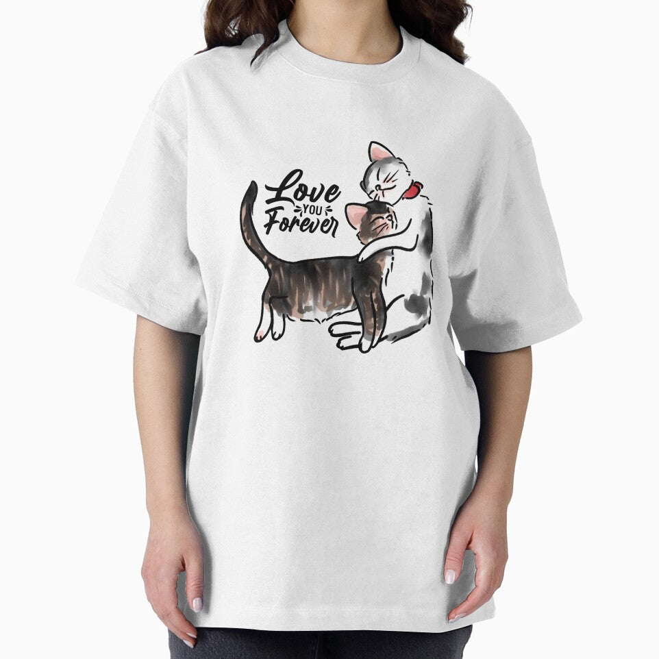 Cuddle Buddies Forever Cat Illustration by DesignsbySisco