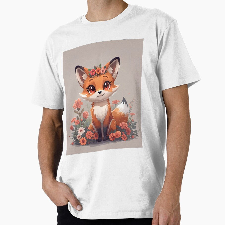 Fox with flower wreath by SimonsDesignArt