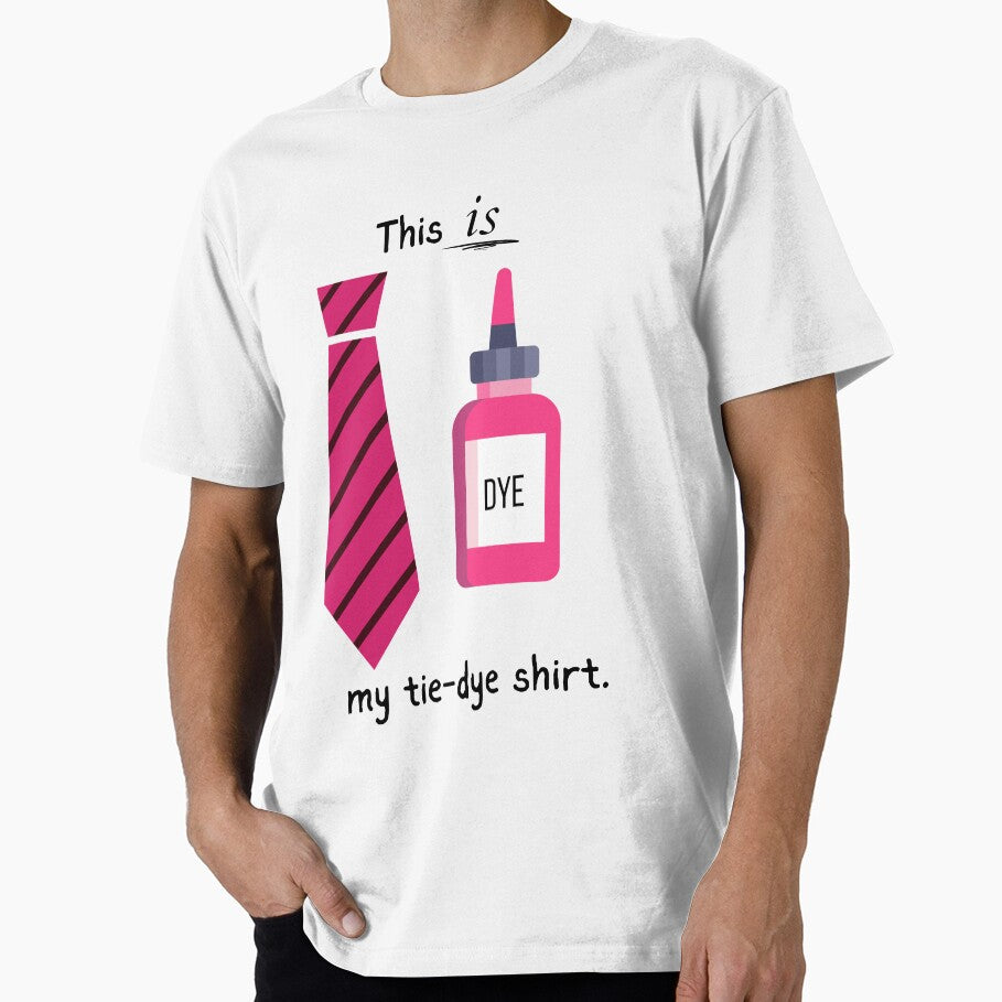 Ironic "Tie Dye" T Shirt, Pink by BubbleThunder