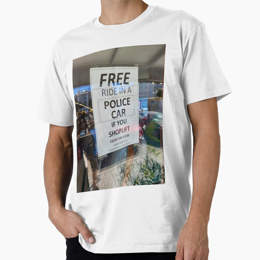 Free ride in a police car if you shoplift from this store by Nabthat