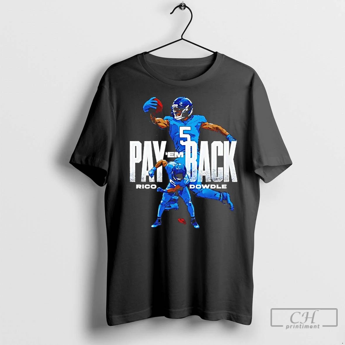 Classic Rico Dowdle Pay Em Back Carolina Panthers Football
