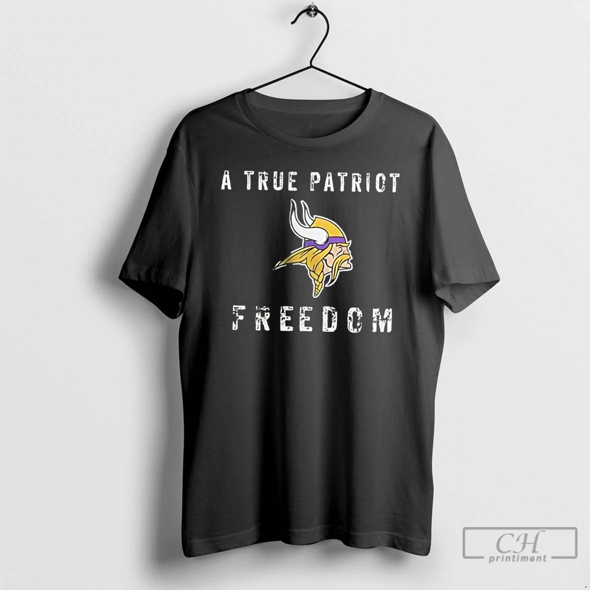 Premium Minnesota Vikings Football A True Patriot Freedom T Shirts