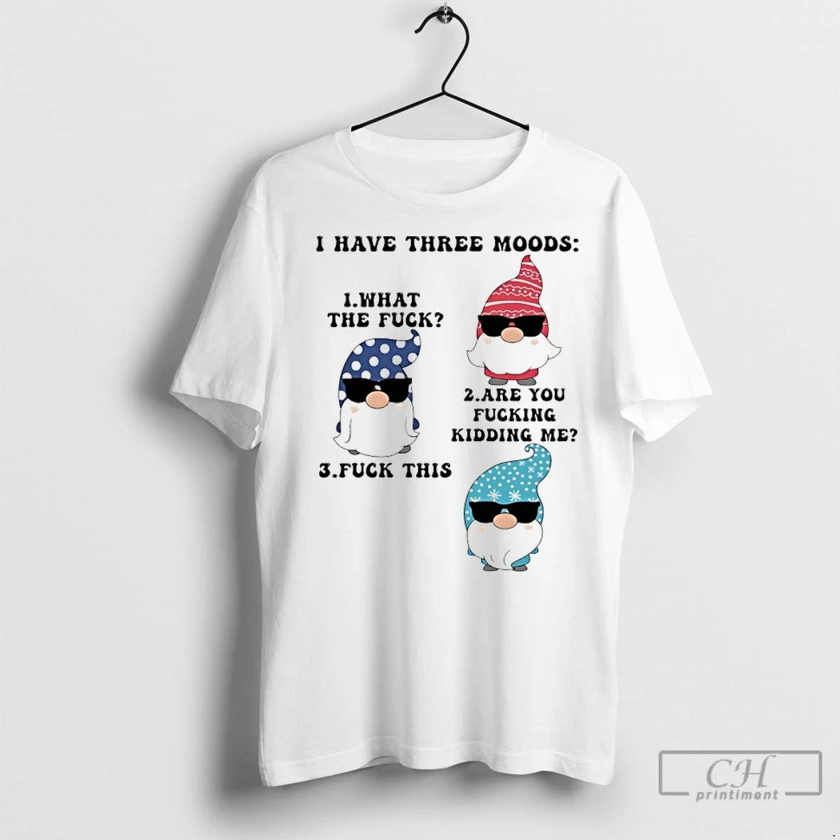 Classic Gnome I Have Three Moods What The Fuck Are You Fucking Kidding Me Fuck