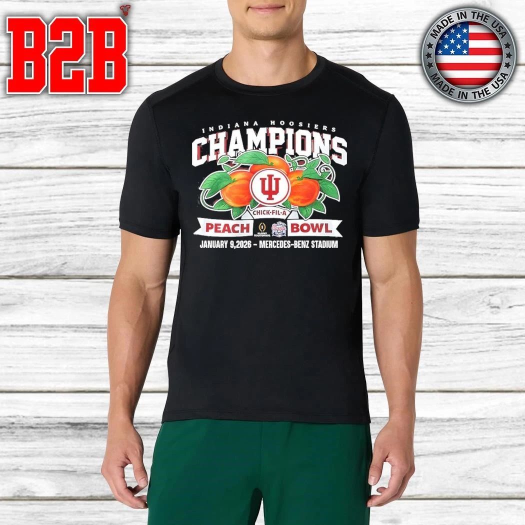 Indiana Football Chick-fil-A Peach Bowl 2026 Champions Quarter Shirt