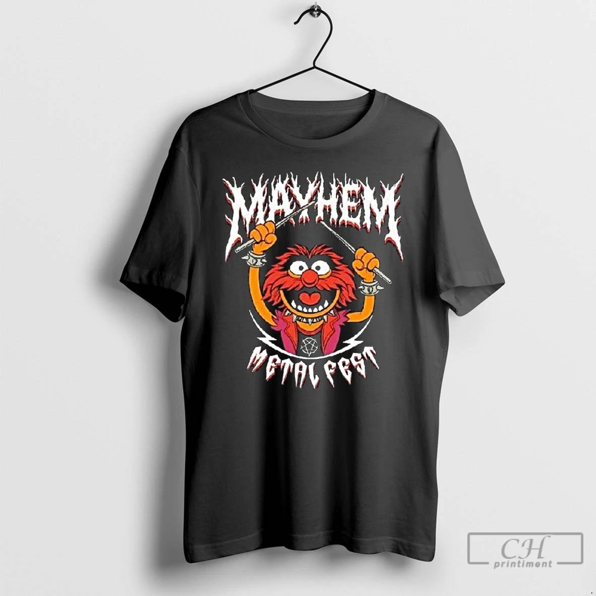 Premium Mayhem Metal Fest Character Animal From The Muppets Long Sleve T Shirts