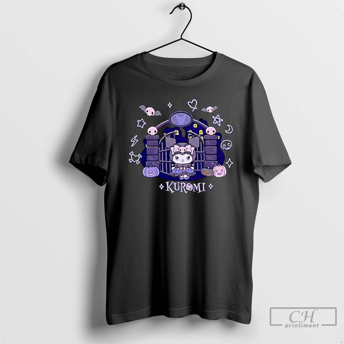 Premium Kuromis Mischief Mansion Puff Print Ornaments T Shirts