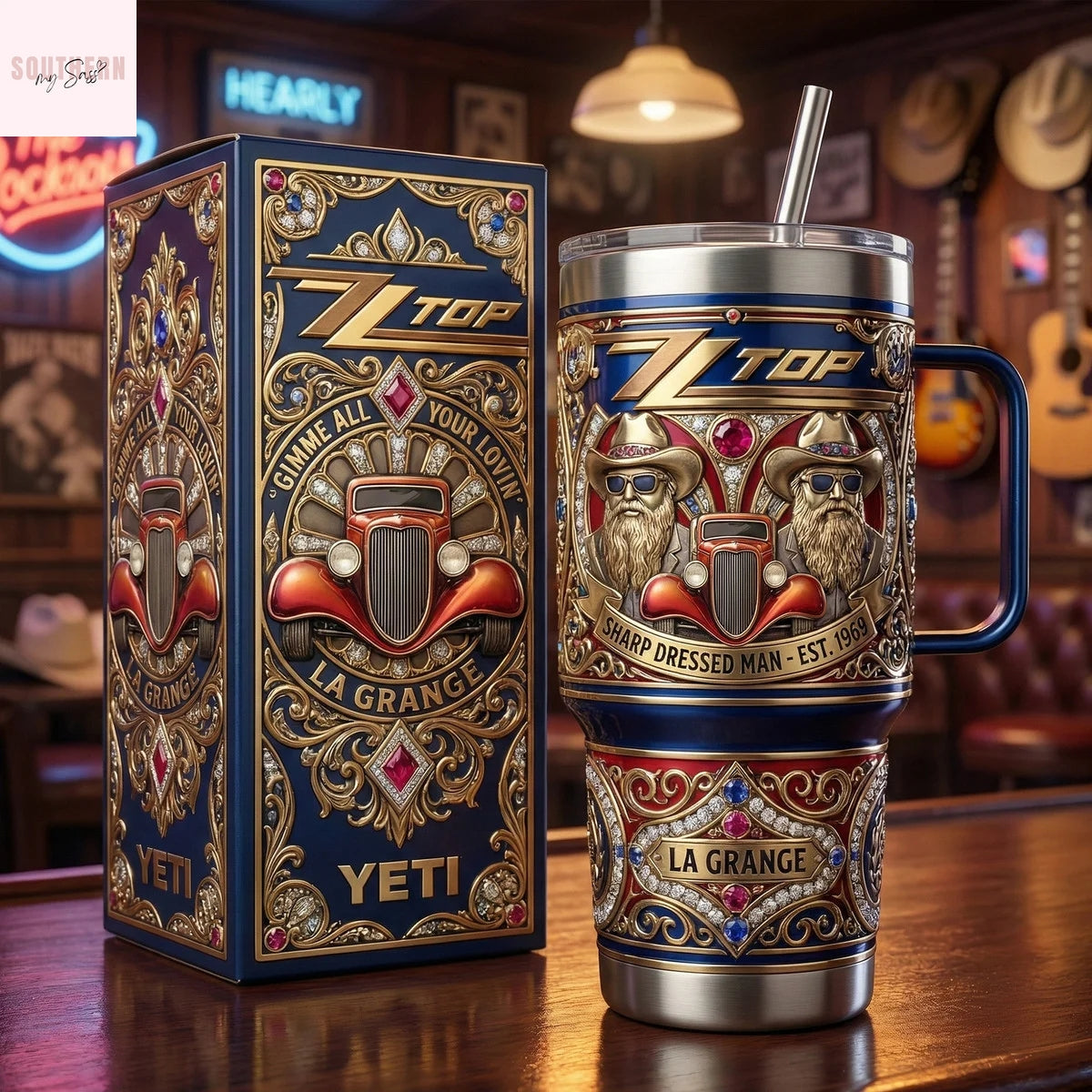 ZZ Top Gimme All Your Lovin LA Grange Tumbler