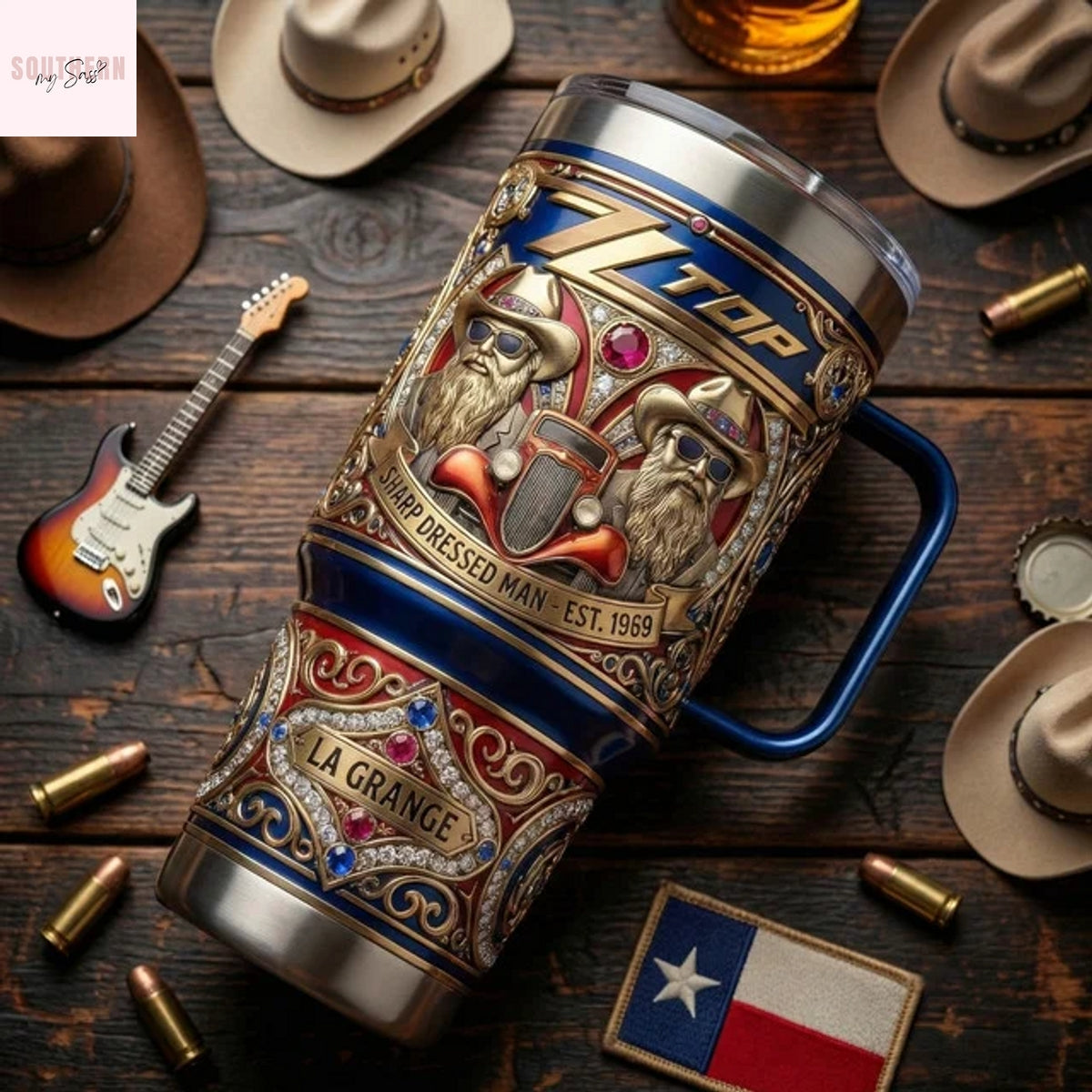ZZ Top Gimme All Your Lovin LA Grange Tumbler